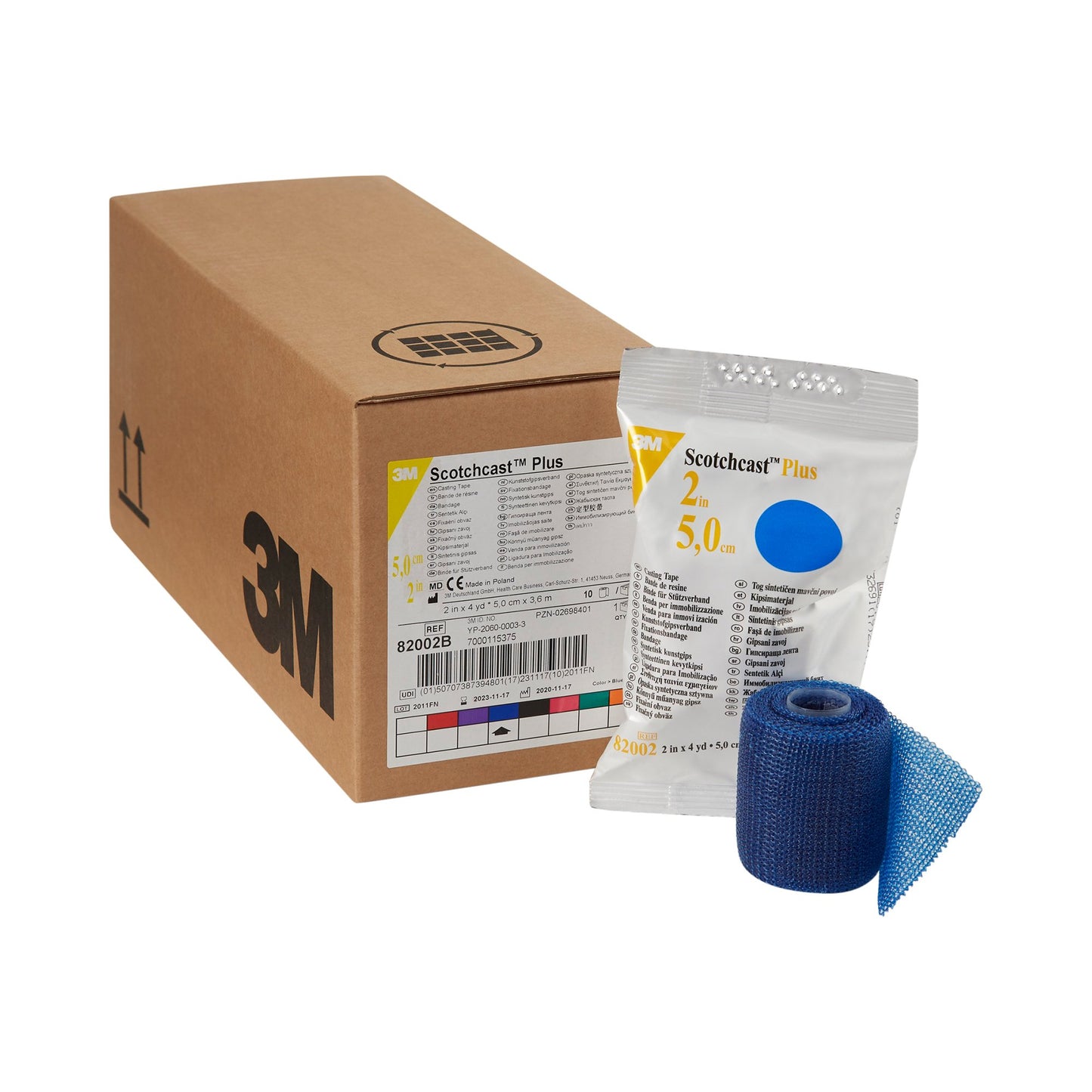 TAPE, CAST SCOTCHCAST 2"X4YDSBLU