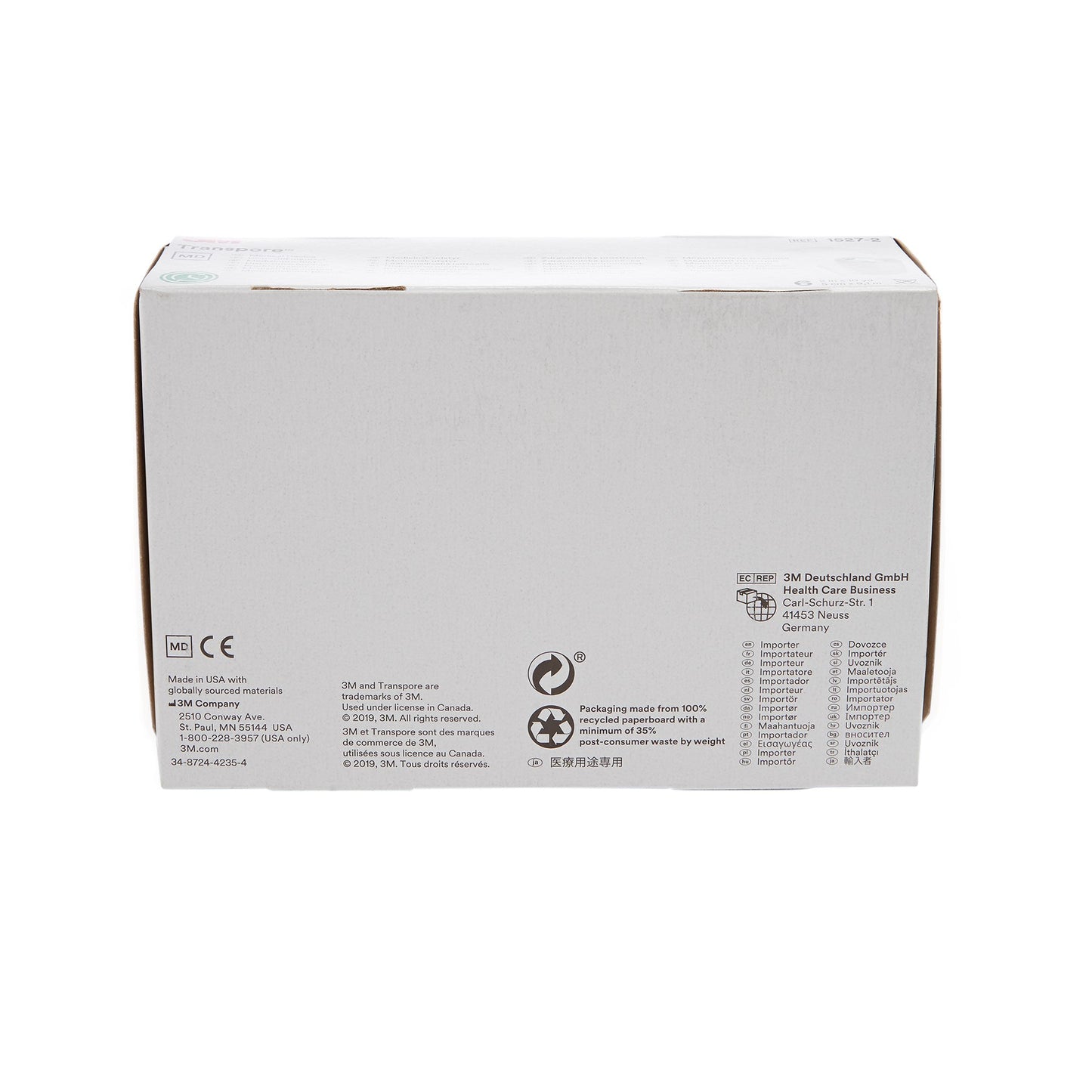 TAPE, ADHSV TRANSPORE 2"X10YDS