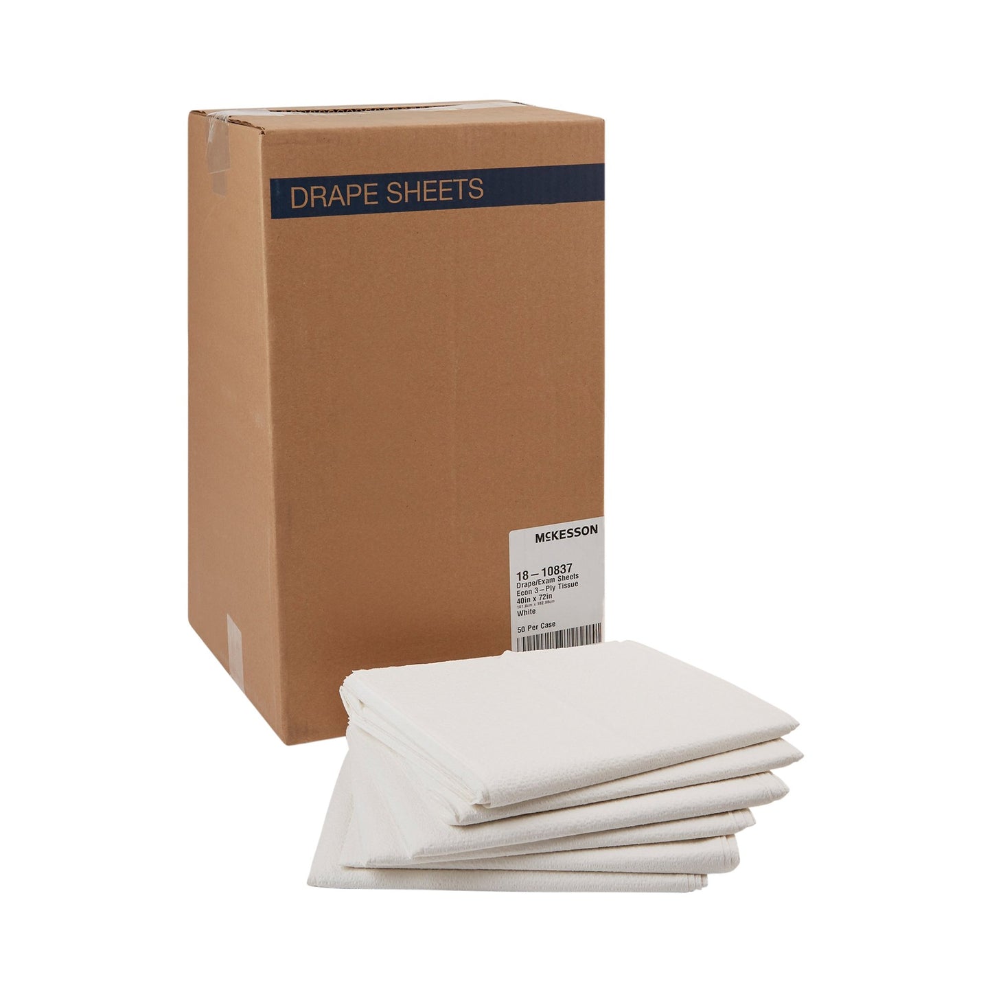 SHEET, DRAPE 3PLY ECON WHT 40X72