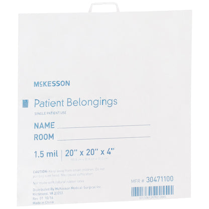 BAG, PAT HNDL 20X20X4 WHT