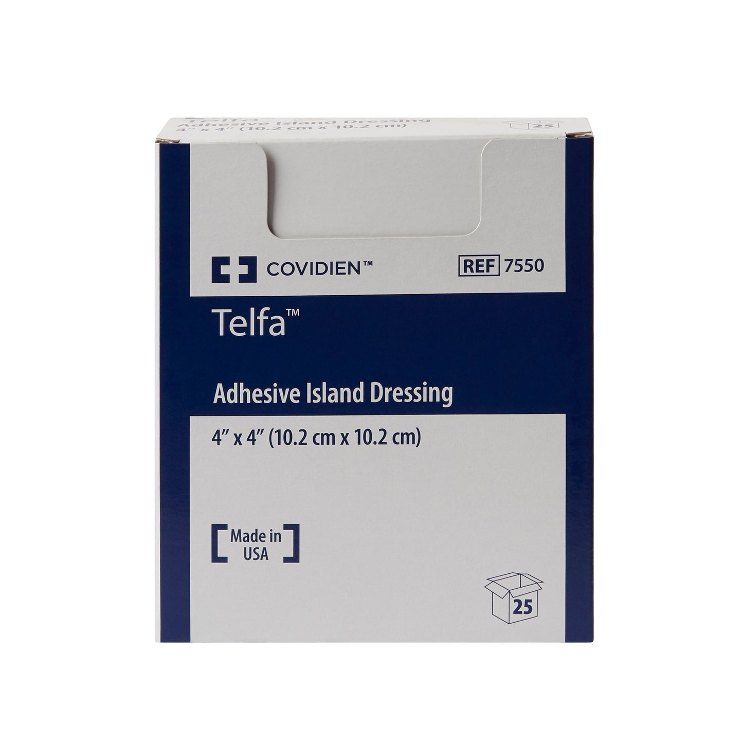 DRESSING, TELFA ISLAND 4"X4"