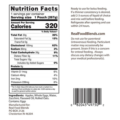ENTERAL FEEDING, EGGS /APPLES& OATS