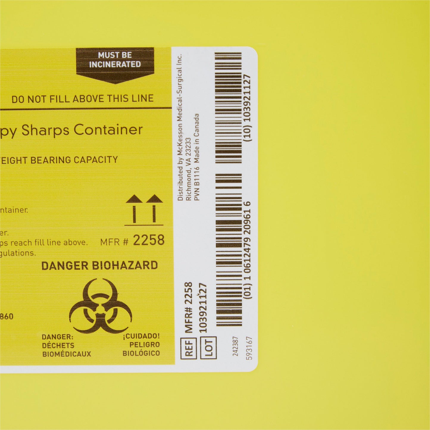 CONTAINER, SHARPS CHEMO YLW 8GL