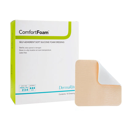 DRESSING, COMFORT FOAM SILCONEW/O BORDER 3"X3"