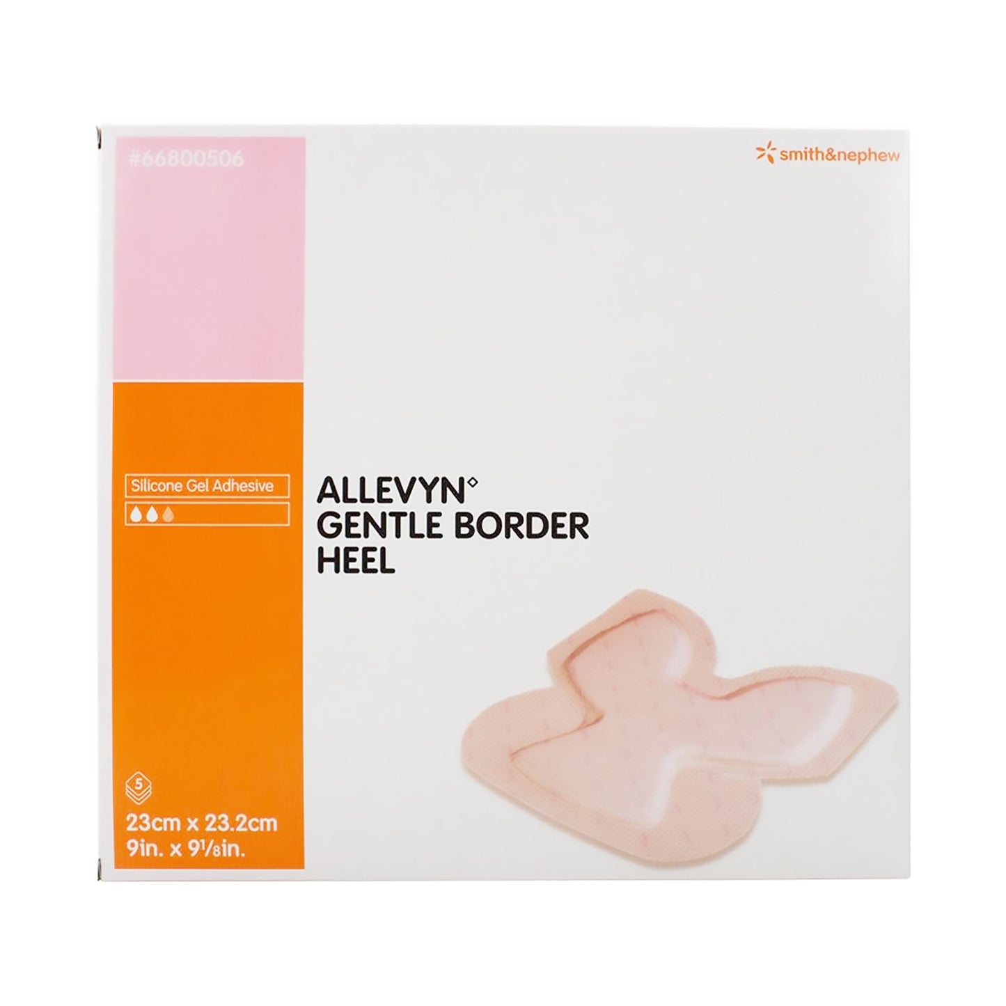 DRESSING, ALLEVYN GENTLE BORDER HEEL
