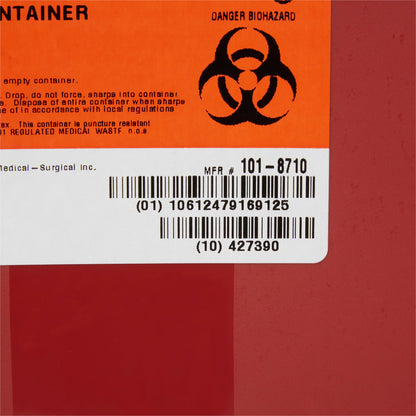 CONTAINER, SHARPS RED 3GL STACKABLE