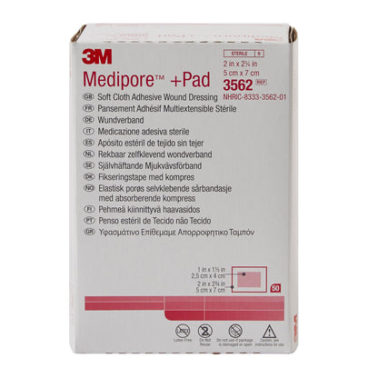 DRESSING, SOFT CLOTH MEDIPORE+PAD 2"X2 3/4"