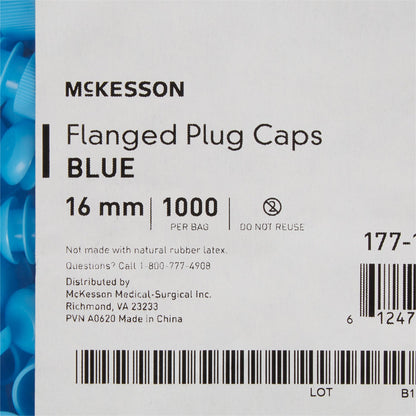CAP, VAC TUBE BLU 16MM