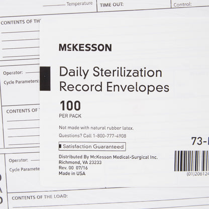 ENVELOPE, STERILIZER RECORD