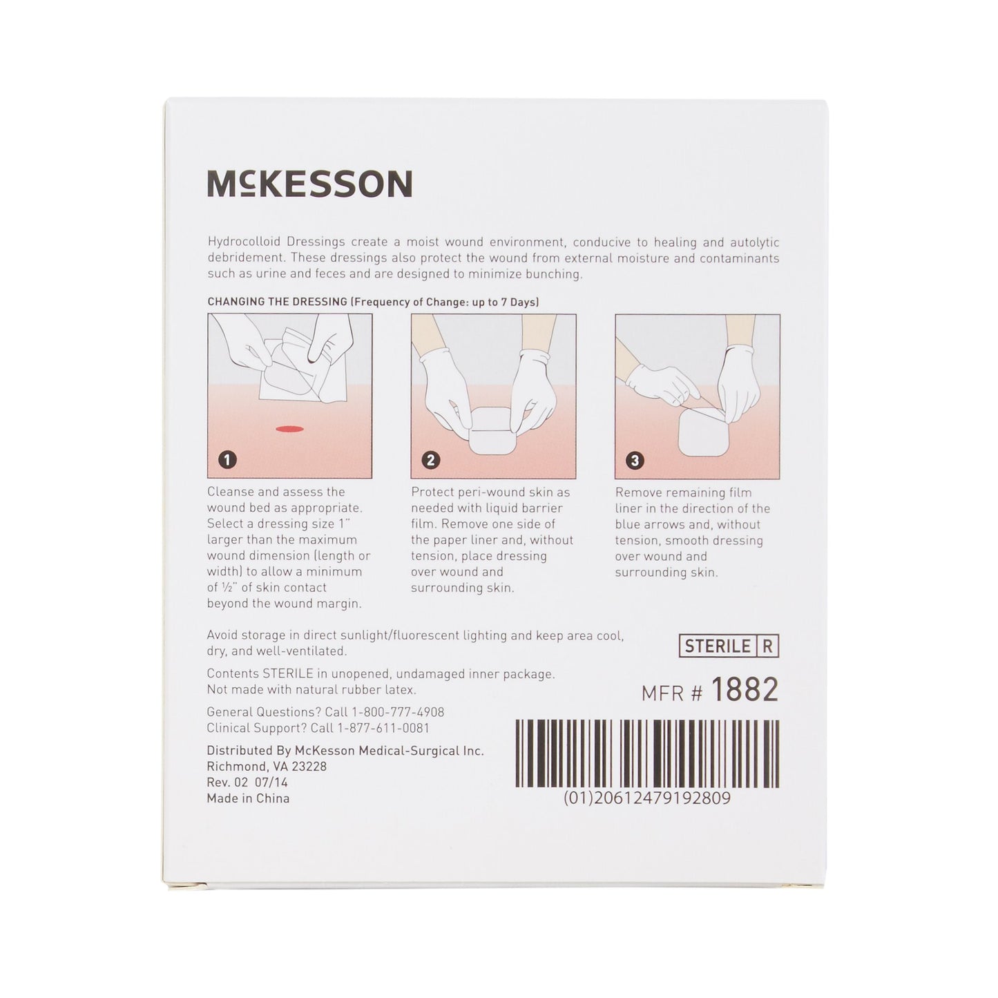 DRESSING, HYDROCOLLOID THIN STR 2"X2"