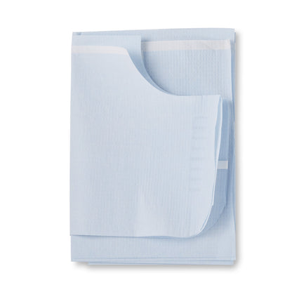 GOWN, EXAM T/P/T F/B OPN BLU 30X42