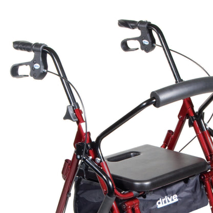 CHAIR, ROLLATOR/TRANSFER BURGUNDY W/8" CASTERS DRVMED