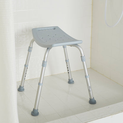 BENCH, BATH W/O BCK ADJ ALUM FRAME 300LBS