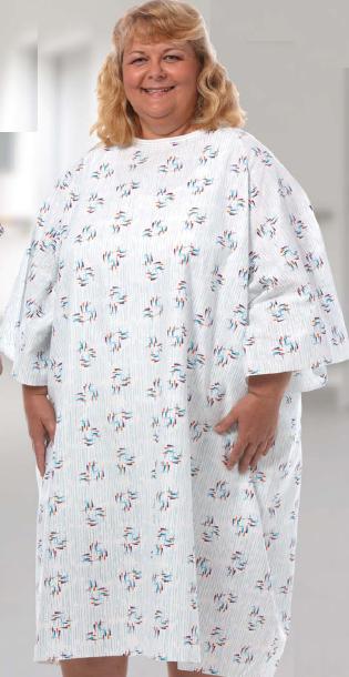 GOWN, FULL BACK RAINDROPS PLUSFSHNSL