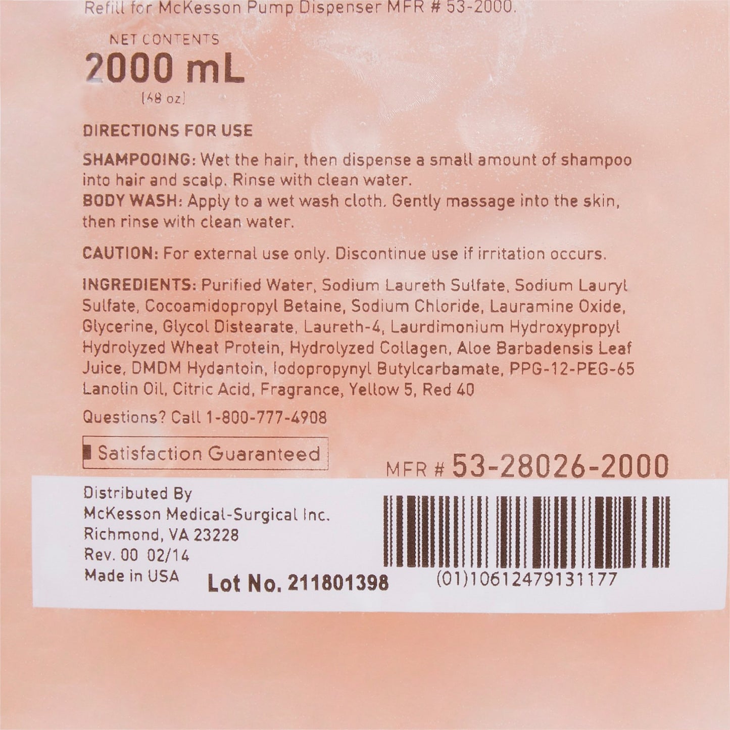 SHAMPOO, HAIR/BODY APRICOT DISC 2000ML