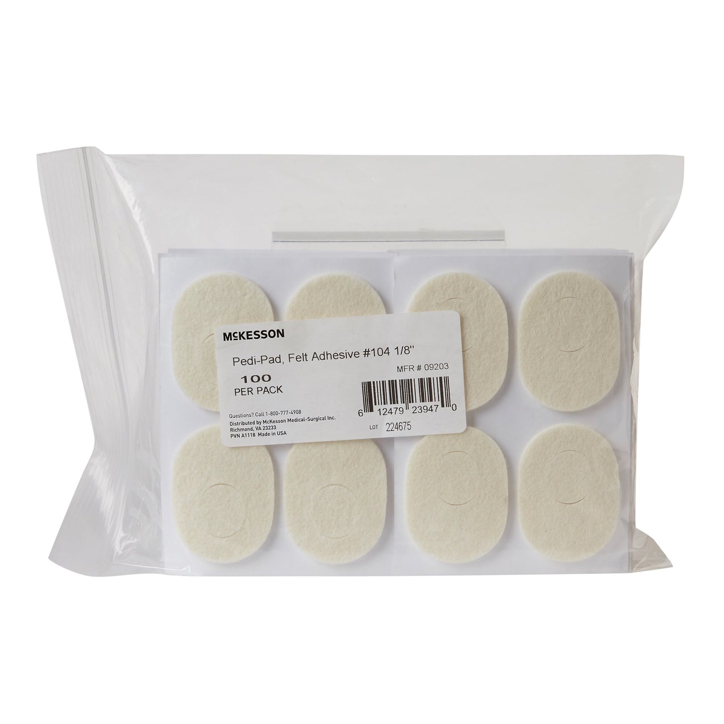 PEDI-PAD, FELT ADH #104-1/8"