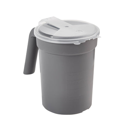 PITCHER, BEDSIDE W/LID GRAPHITE 32OZ
