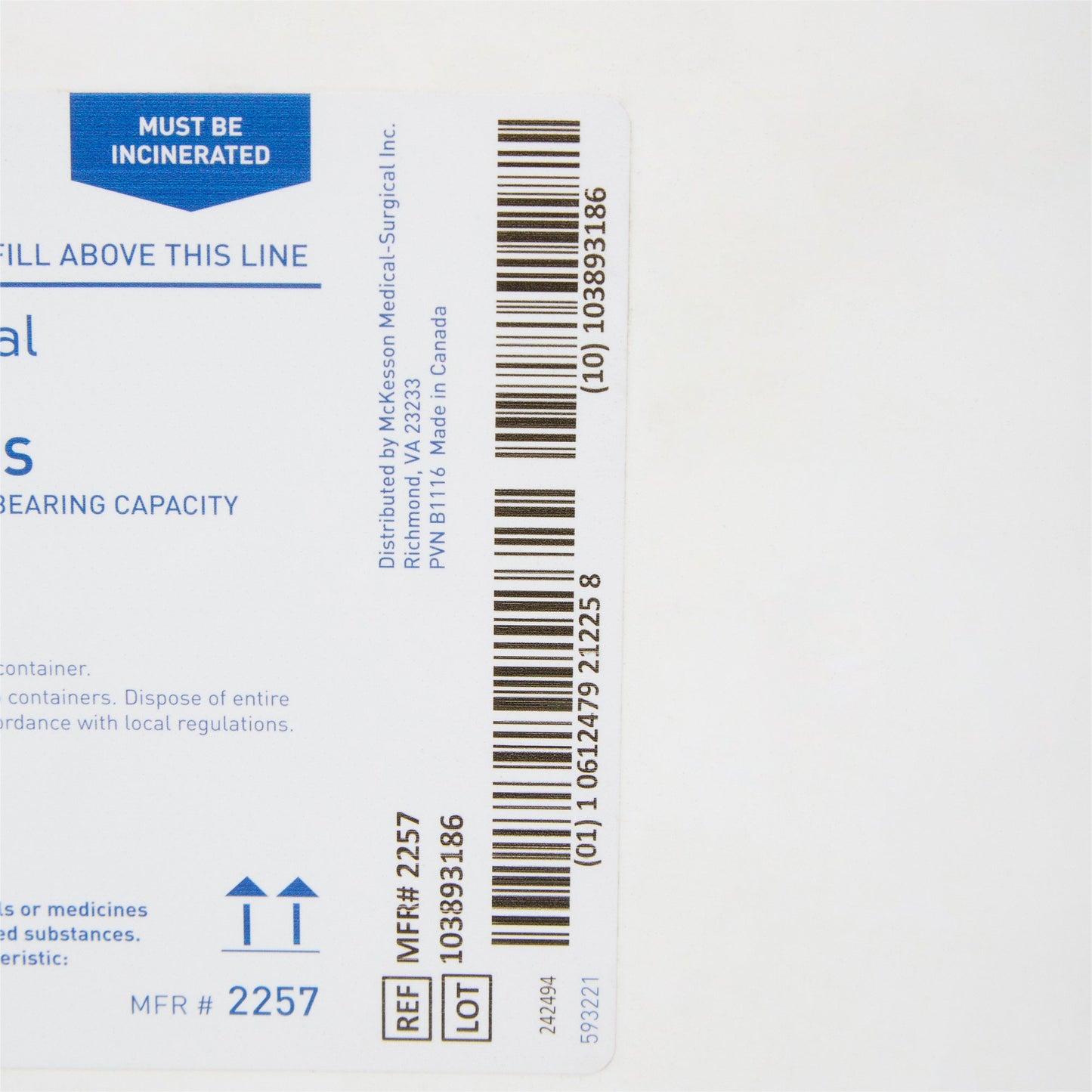 CONTAINER, SHARPS PHARMA WHT/BLU 18GL