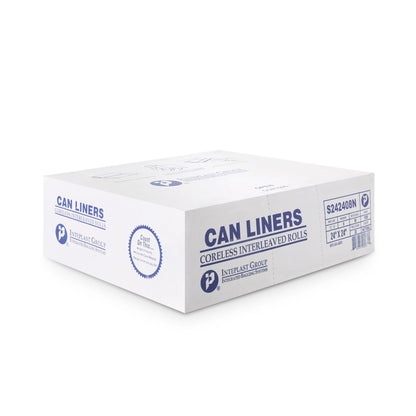 LINER, CAN CLR 8MIC 24"X24" 10GL