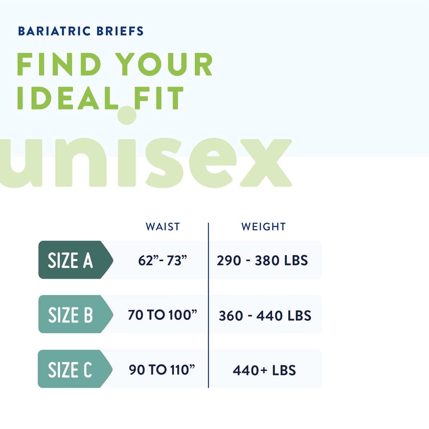 BRIEF, BARIATRIC PREVAIL C UPTO 110"