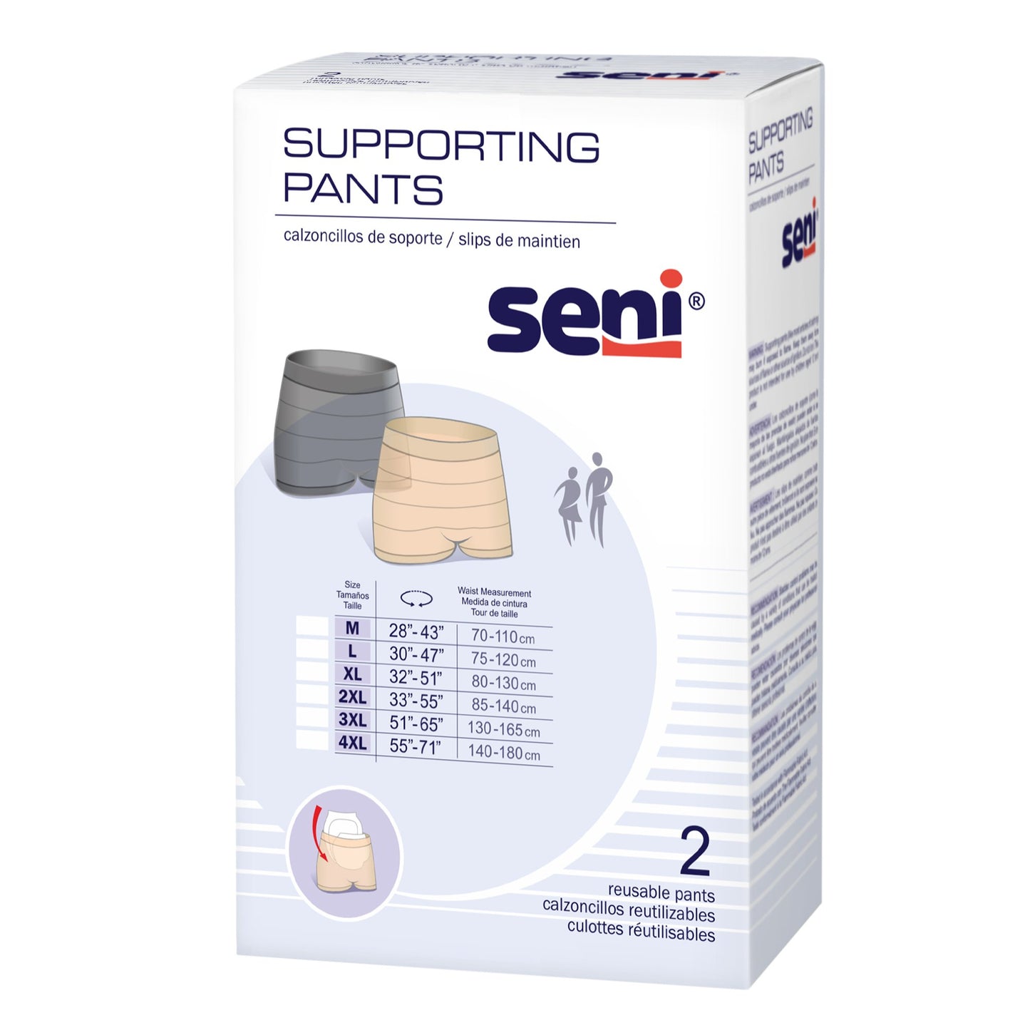 UNDERWEAR, SENI SUPPORTING NUDE/BLK XLG