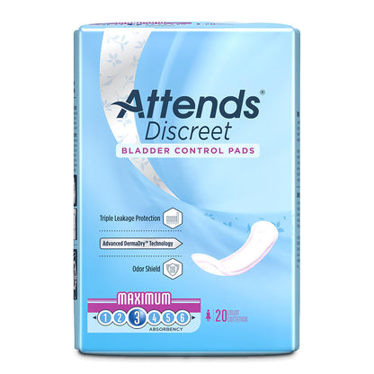 PAD, BLADDER CNTRL ATTENDS DISCREET MAX