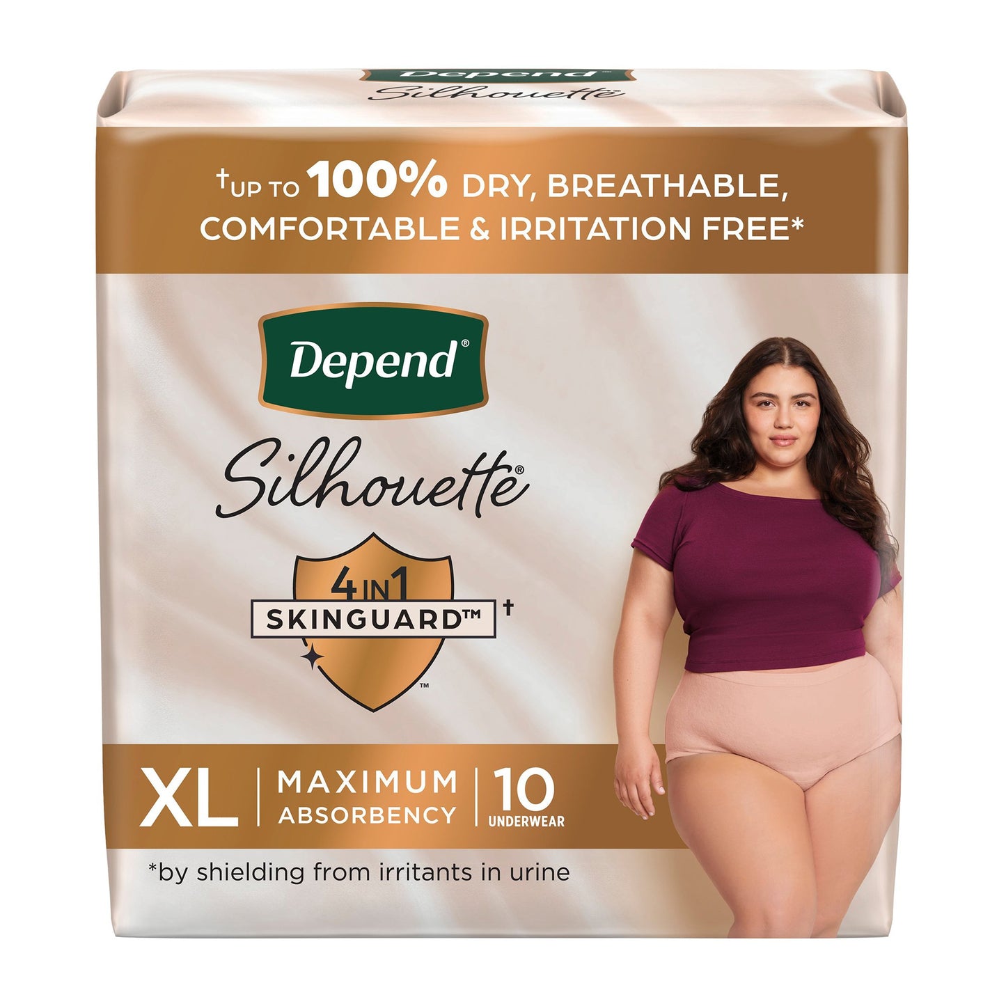 UNDERWEAR, DEPEND SILHOUETTE MAX ABSRB FML XLG