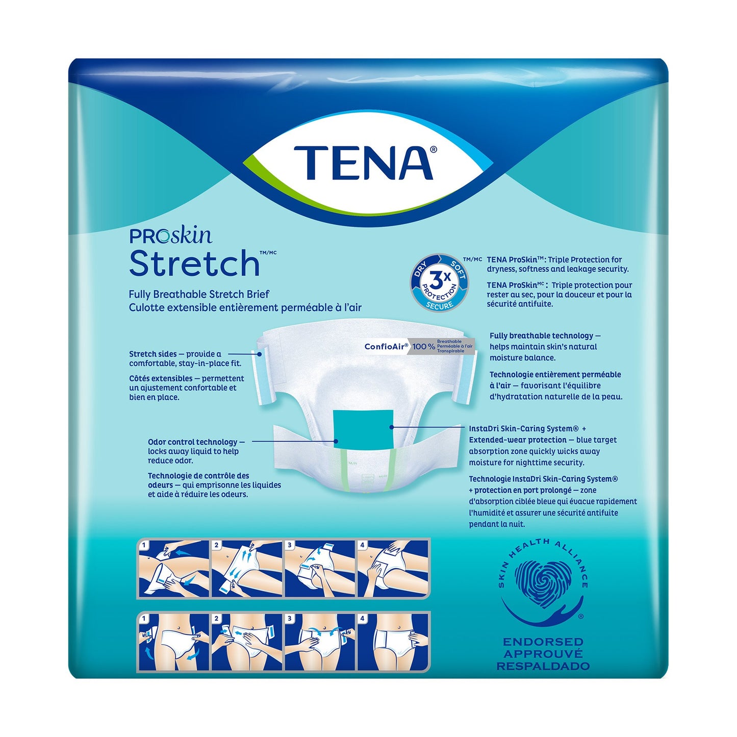 BRIEF, TENA SUPER STRCH LG/XLG