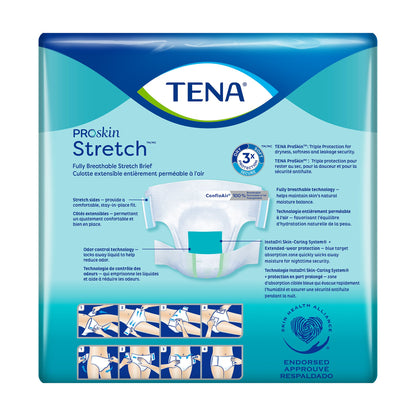 BRIEF, TENA SUPER STRCH LG/XLG