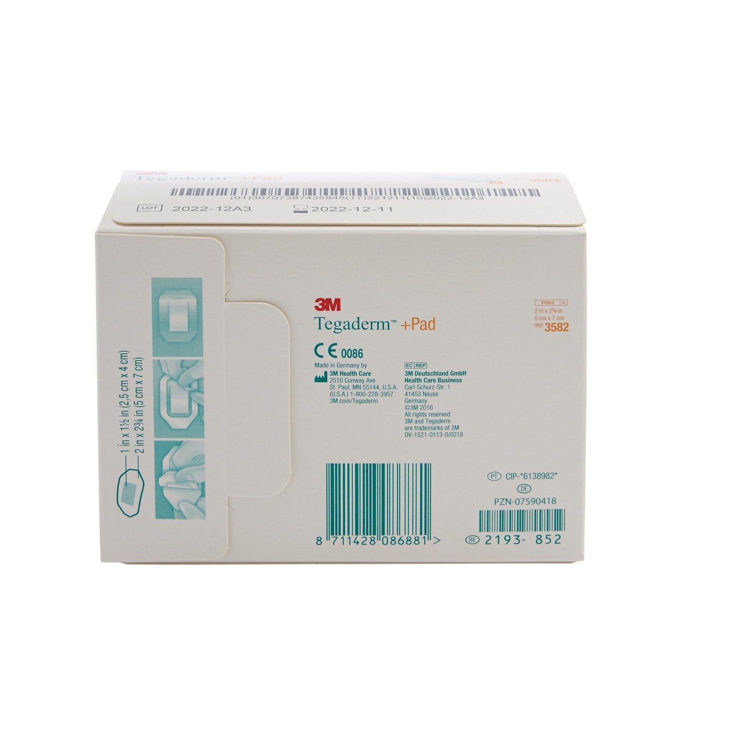 DRESSING, TEGADERM 2"X2 3/4"