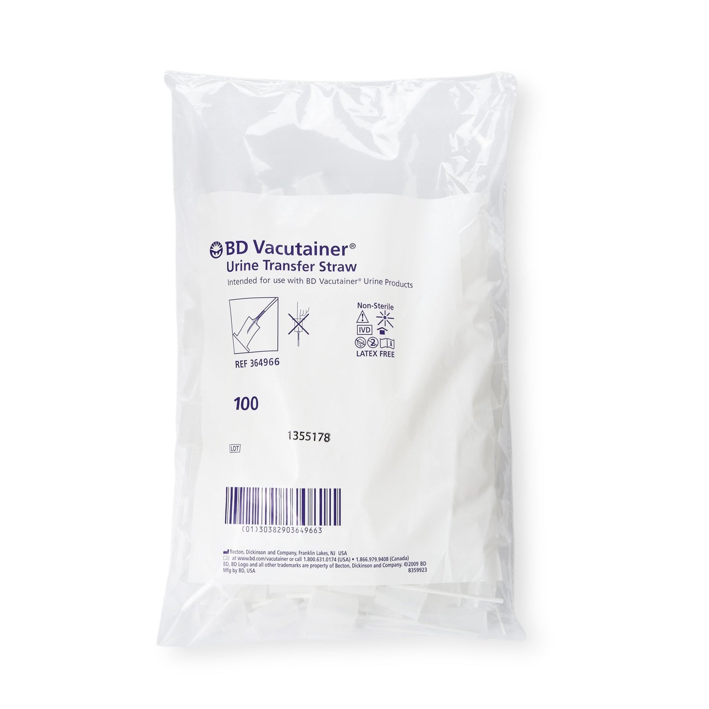 COLLECTION STRAW, F/URINE TRANSFER