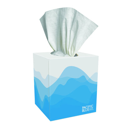 TISSUE, FACIAL CU 2PLY WHT