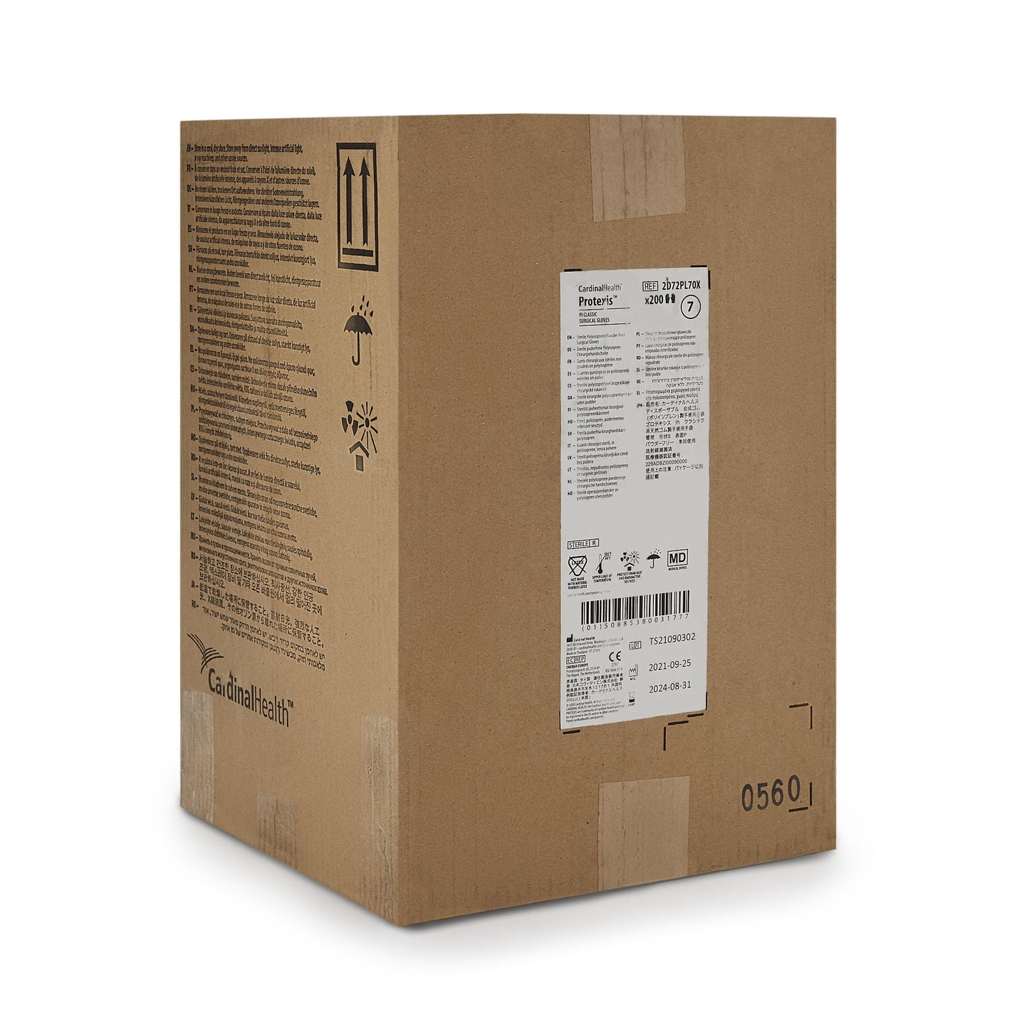 GLOVE, SURG PLYISO 7.0 STR2 SMTH