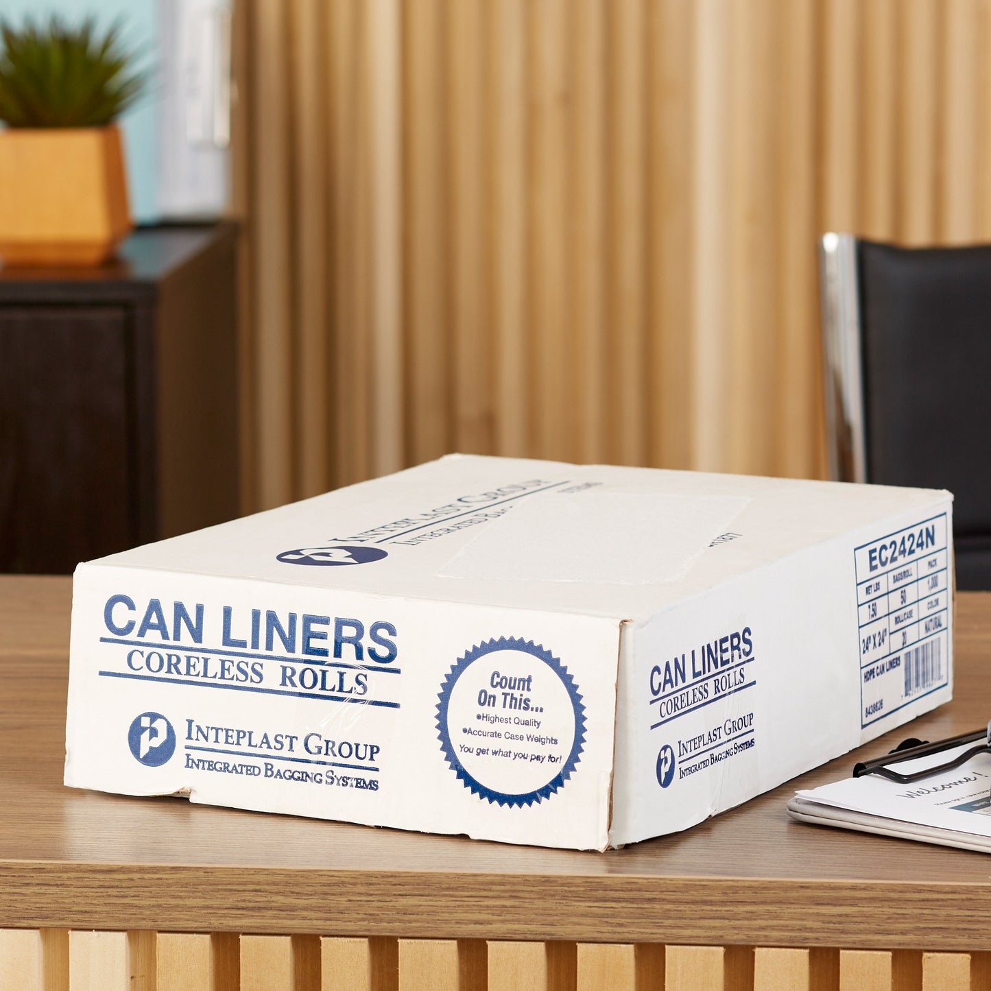 LINER, CAN CLR 5MIC 24"X24"10GL
