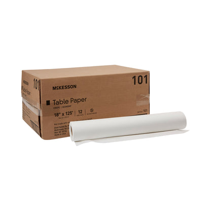PAPER, TABLE CREPE ECON WHT 18"X125'