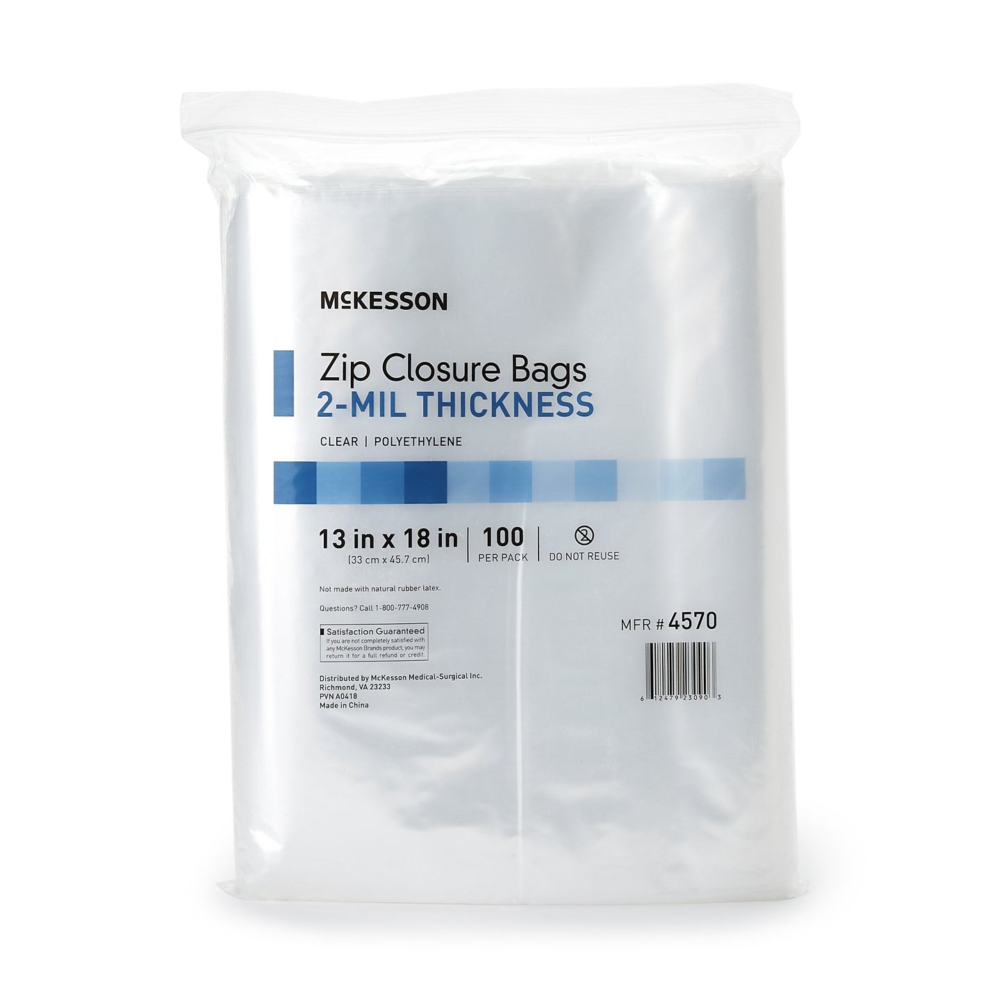BAG, ZIP CLR 13"X18" 2ML