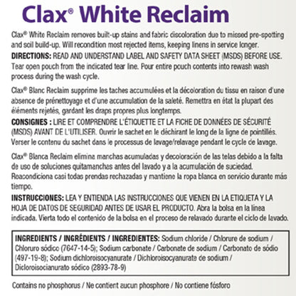 CHLORINE, LAUNDRY CLAX MAGIC WHT RECLAIM 1LB
