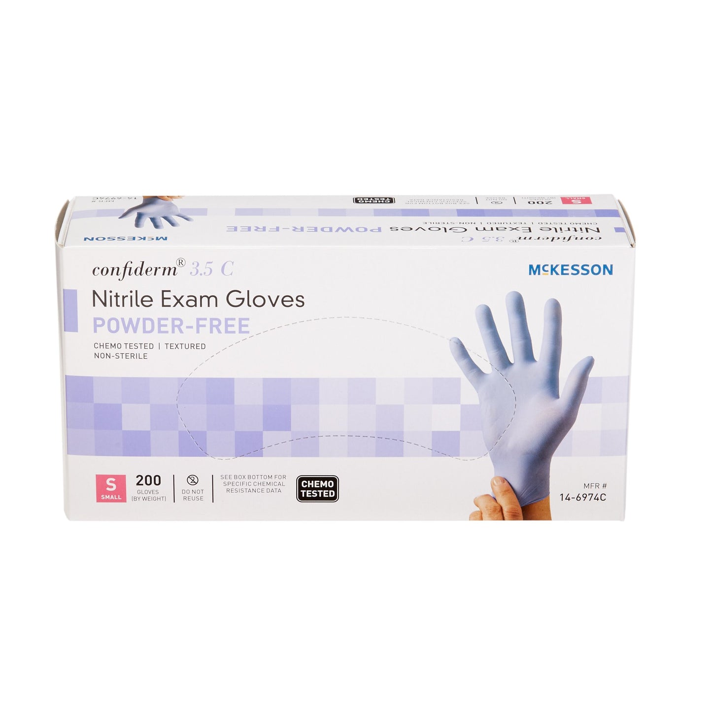 GLOVE, EXAM NTRL SM N/S CHEMO3.5C