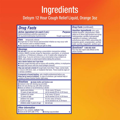 DELSYM, LIQ COUGH ADLT ORG 3OZ9RECKB