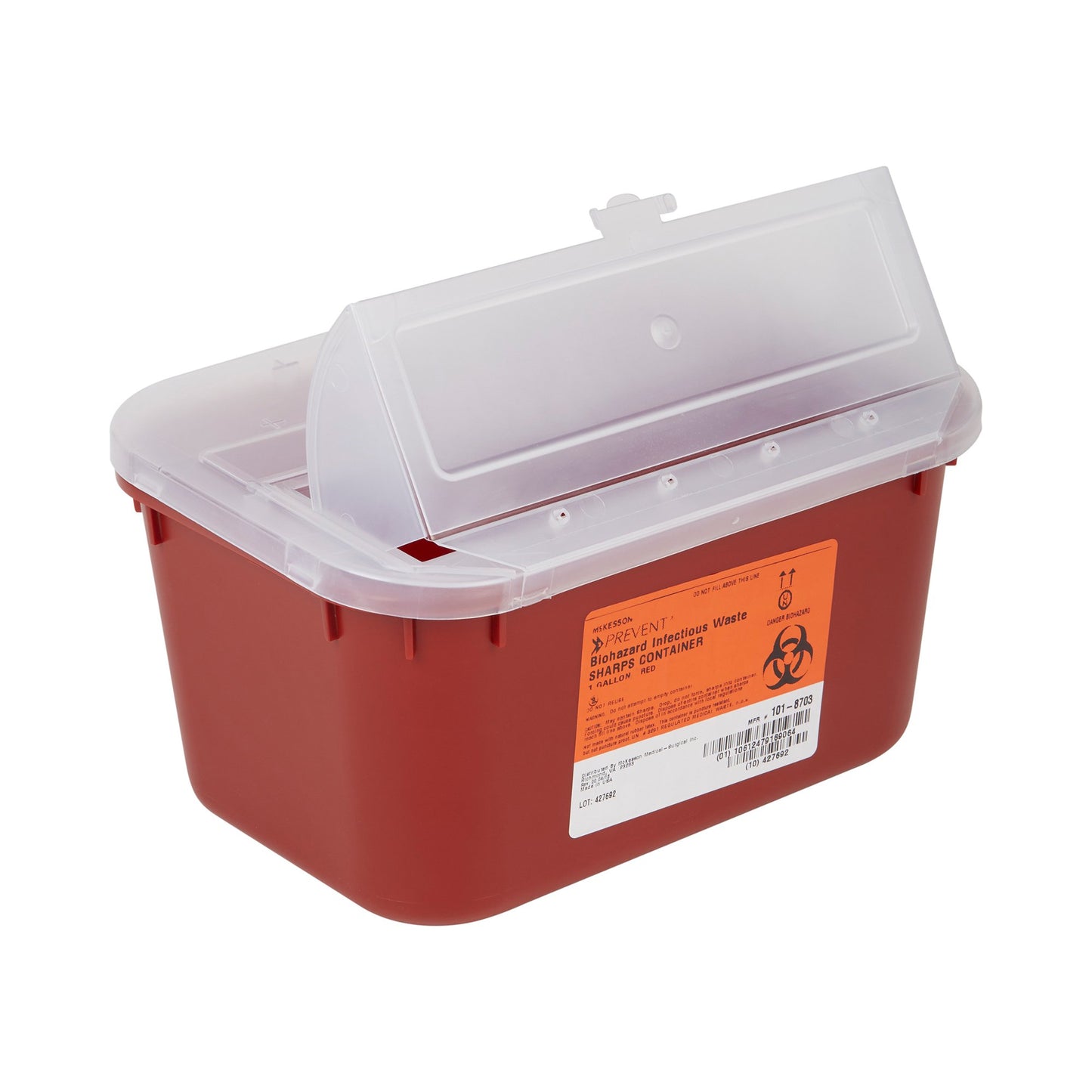CONTAINER, SHARPS RED 1GL STACKABLE