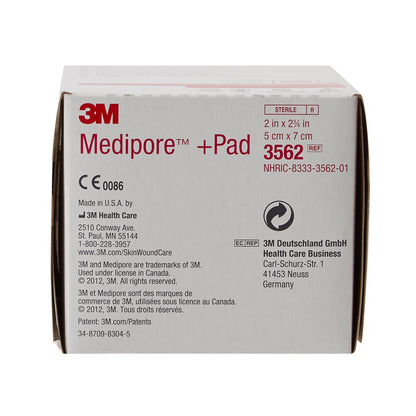 DRESSING, SOFT CLOTH MEDIPORE+PAD 2"X2 3/4"
