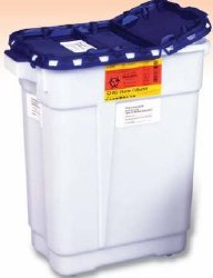 CONTAINER, SHARPS PHARMA WHT/BLU 9GL PLUG CAP