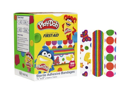 BANDAGE, WOUND PLAY-DOH ADH 3/4"X3"