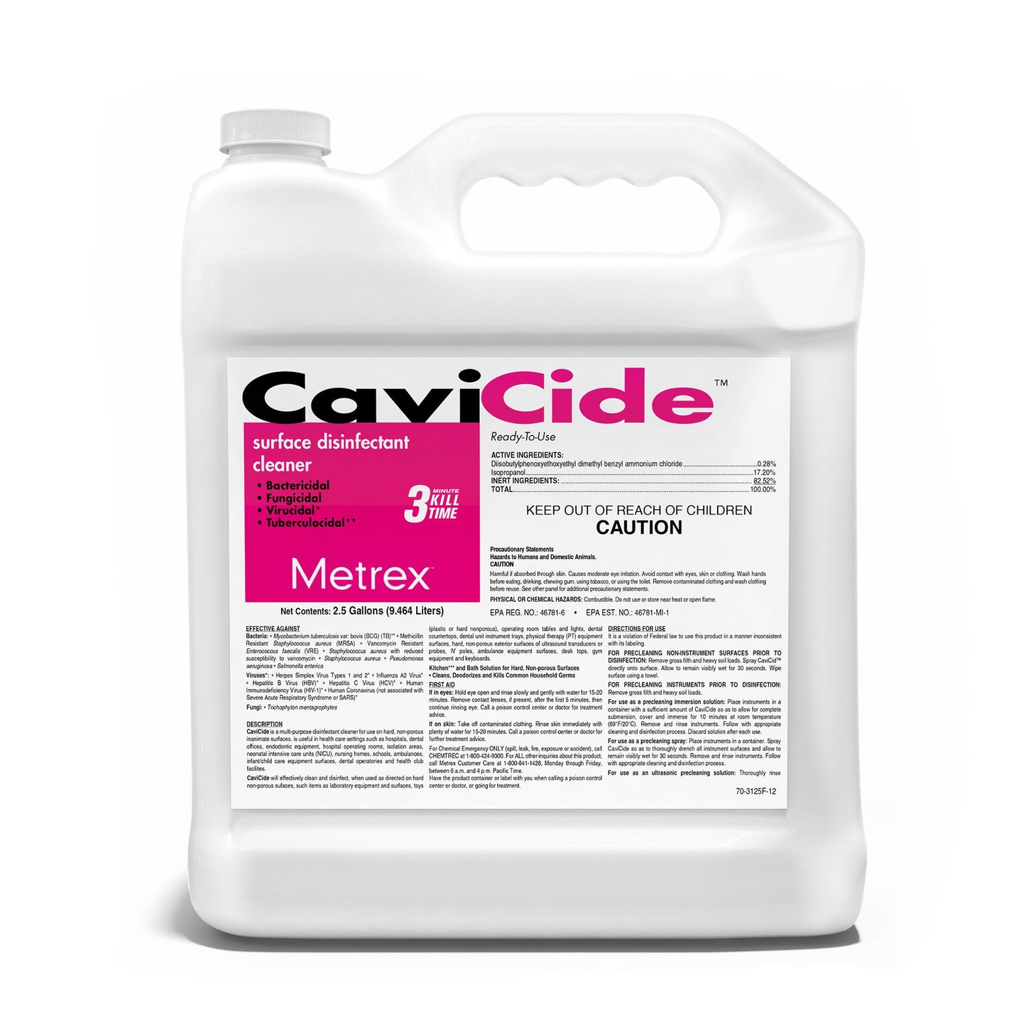 DISINFECTANT, CAVICIDE W/1 SPIGOT 2.5GL