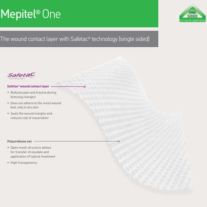 DRESSING, MEPITEL ONE WOUND CONTACT LAYER 4X8"