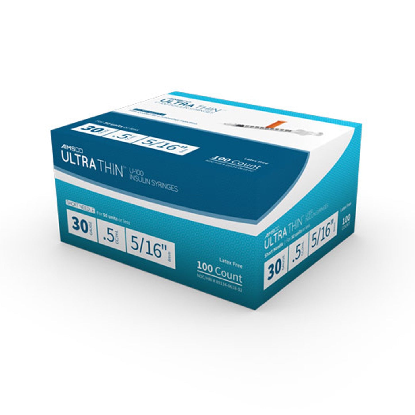 SYRINGE, INSULIN 0.5CC 30G X 5/16"