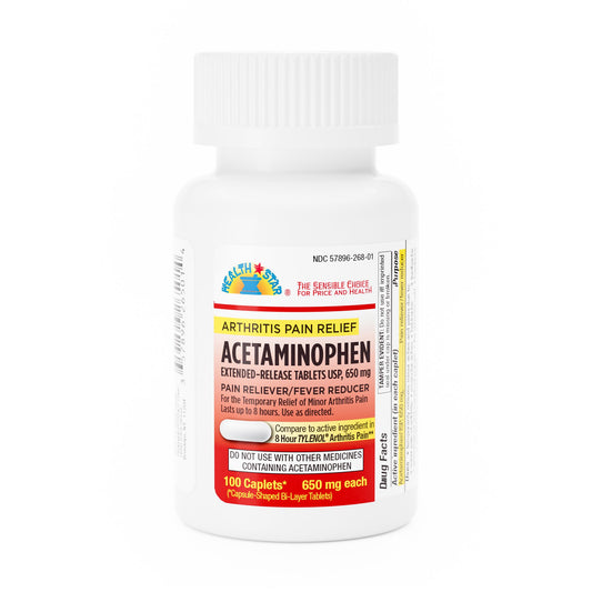 ACETAMINOPHEN TAB 650MG ARTHRITIS 100/BT=EA 12BT/CS