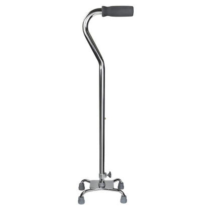 CANE, QUAD/SM BASE ALUM CHROME