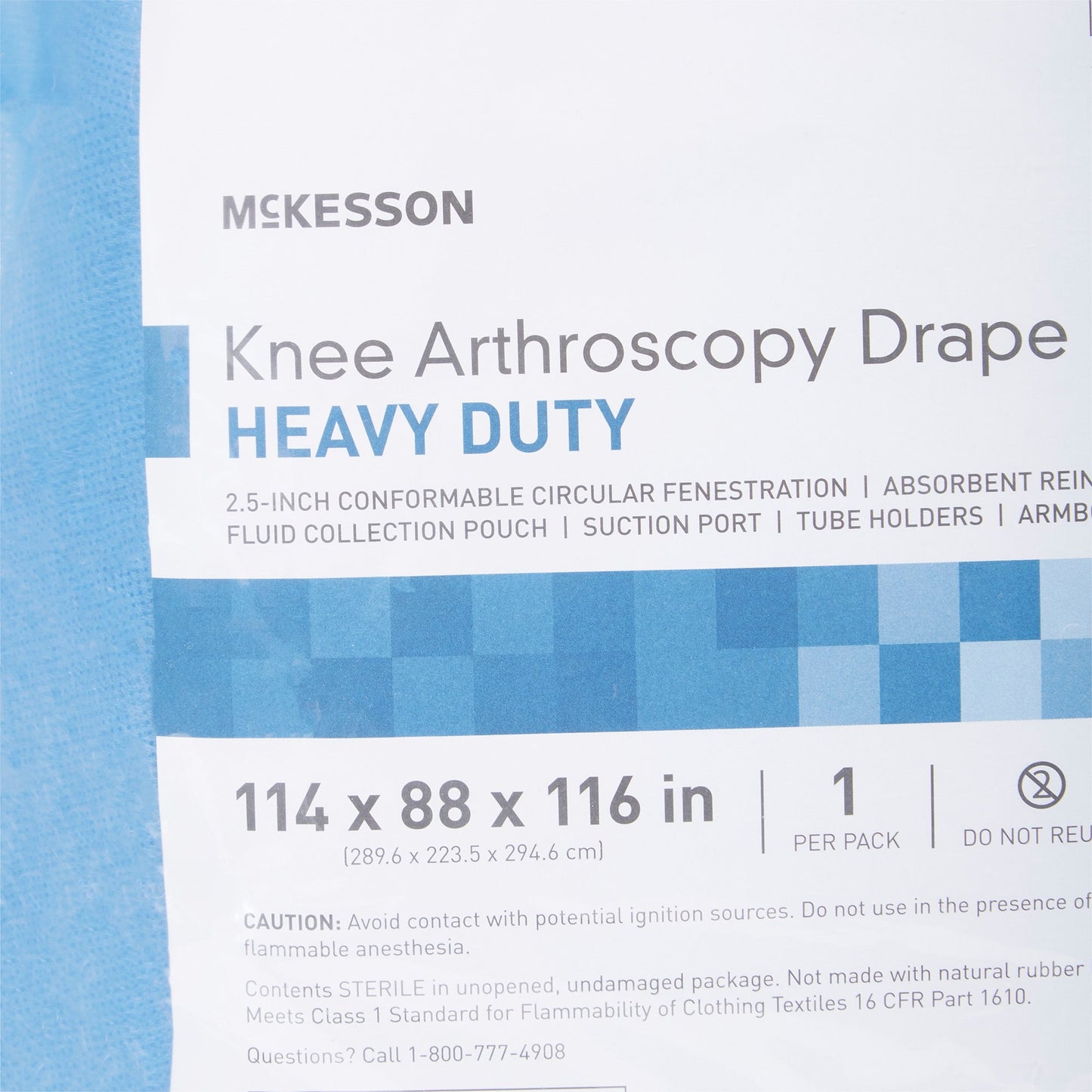 DRAPE, SURGICAL ORTHO KNEE HEAVY DUTY 114"X88"X116"
