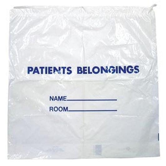 BAG, PATIENT BELONG 20"X20" CLR